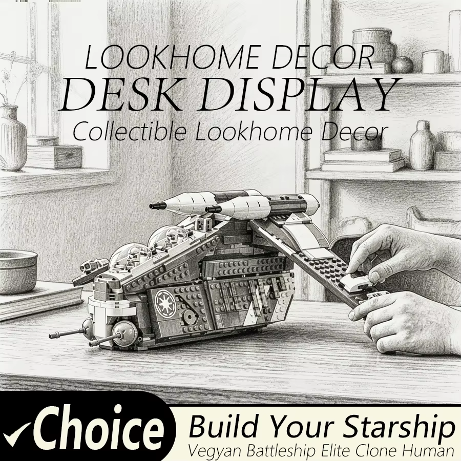 Interior Design Build - 2026 New Spacecraft Building Set 1083pcs