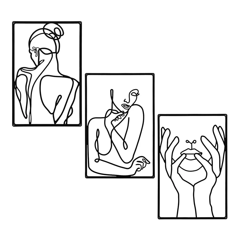 3pcs Stunning Line Drawing Dec - Interior Design Product บทวิจารณ์และราคา