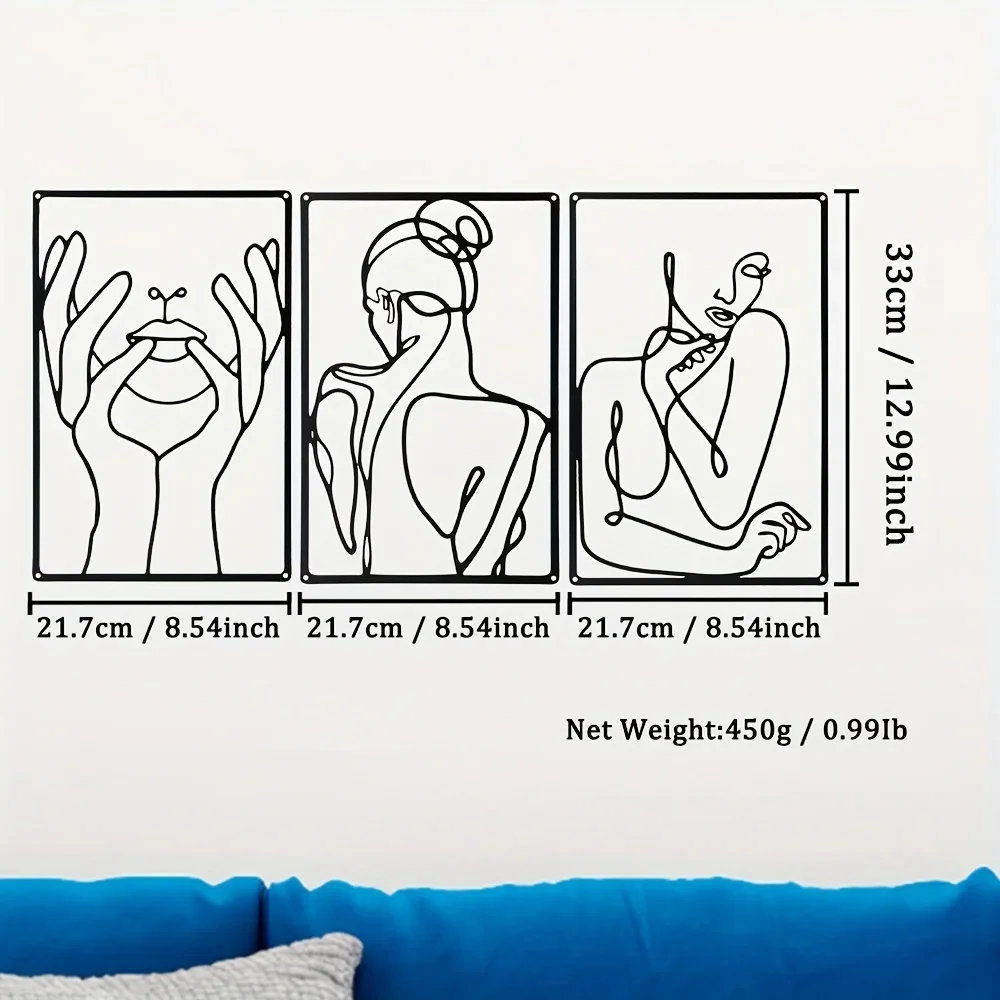 3pcs Stunning Line Drawing Dec - Interior Design Product บทวิจารณ์และราคา
