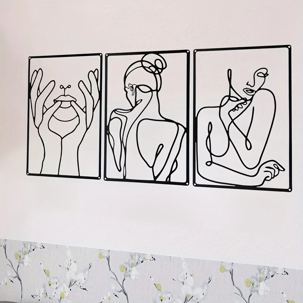 3pcs Stunning Line Drawing Dec - Interior Design Product บทวิจารณ์และราคา