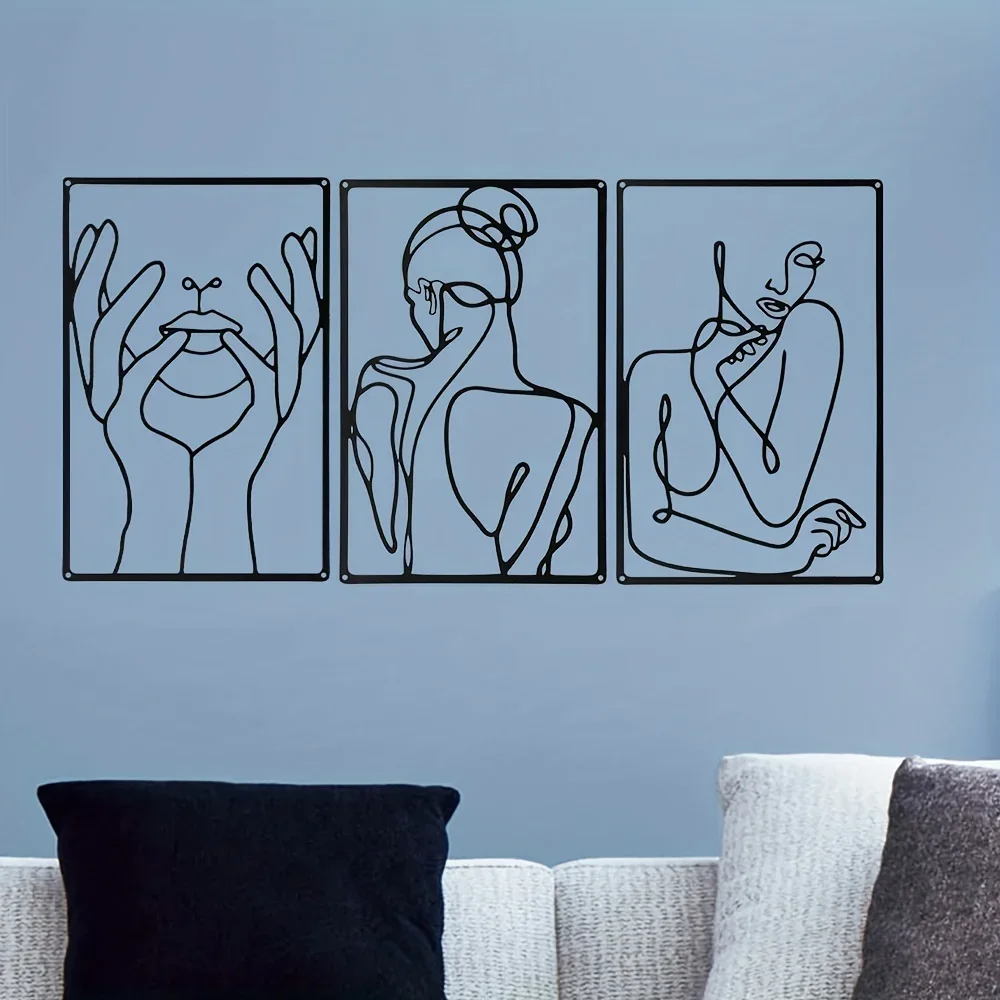 3pcs Stunning Line Drawing Dec - Interior Design Product บทวิจารณ์และราคา