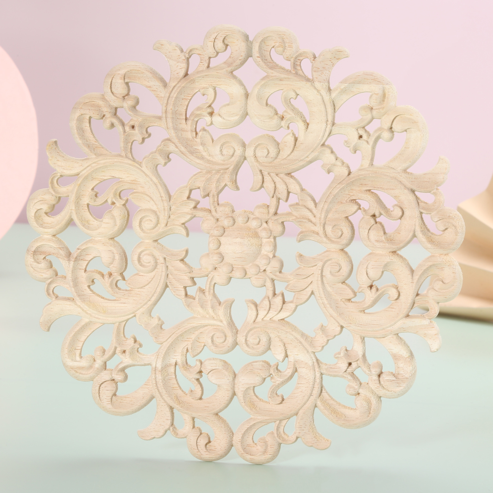 1 pc unpainted  round flower c - Interior Design Product บทวิจารณ์และราคา