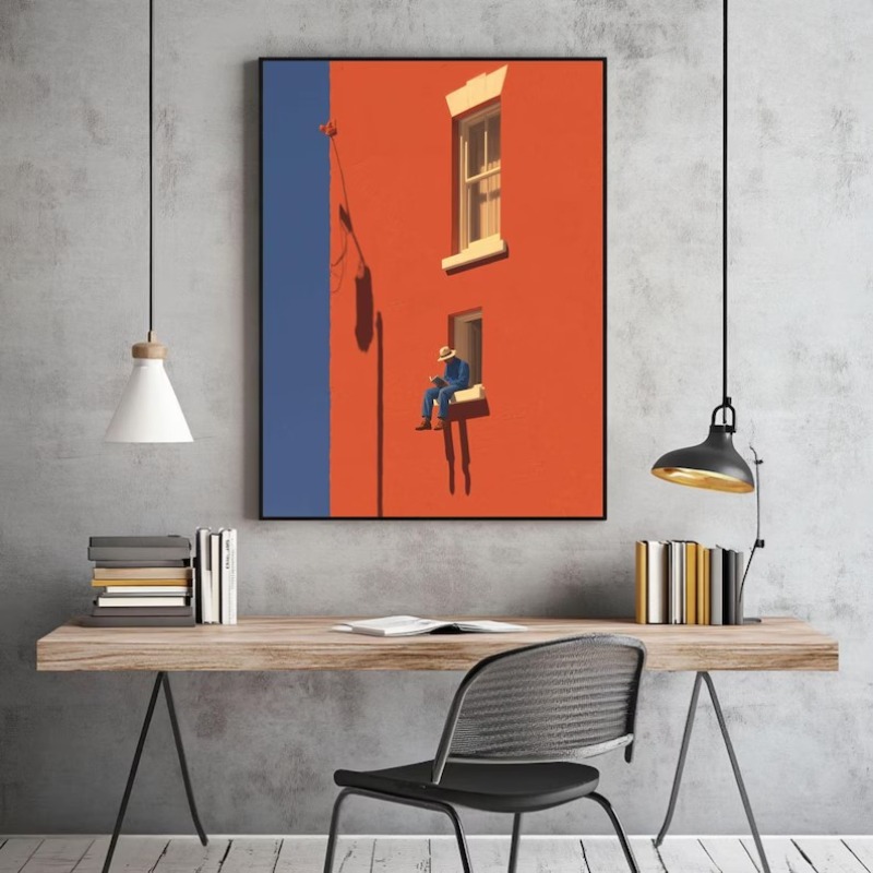 Vintage Minimalist Abstract Wa - Interior Design House บทวิจารณ์และราคา