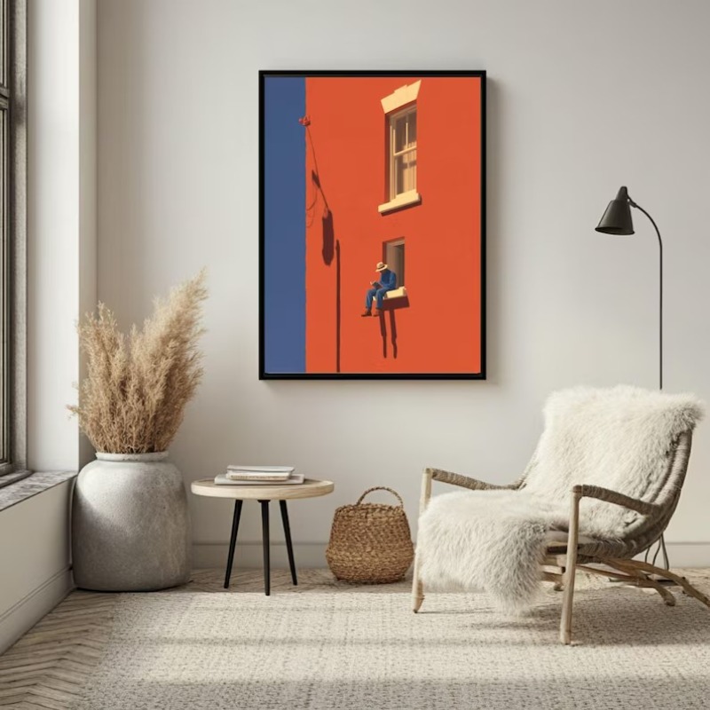 Vintage Minimalist Abstract Wa - Interior Design House บทวิจารณ์และราคา