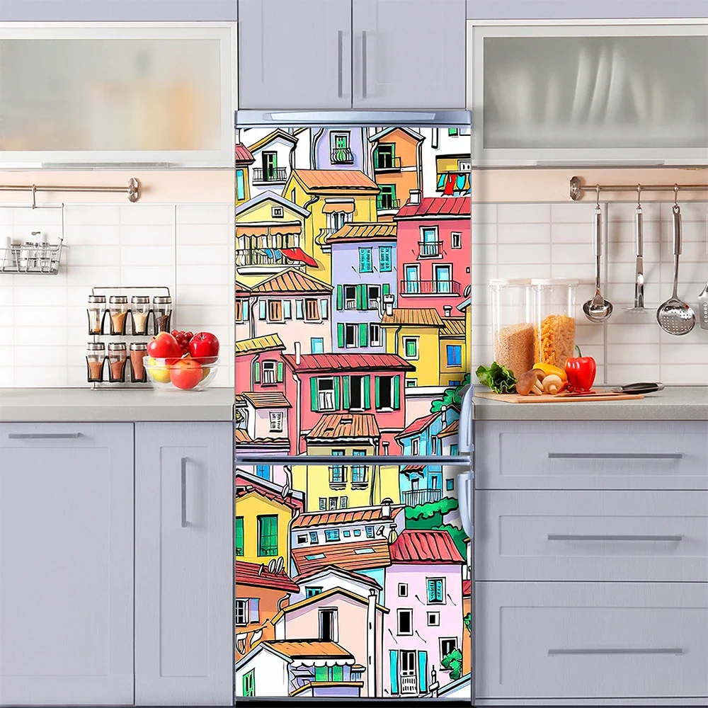 Retro Graffiti Fridge Door Mur - Interior Design Product บทวิจารณ์และราคา