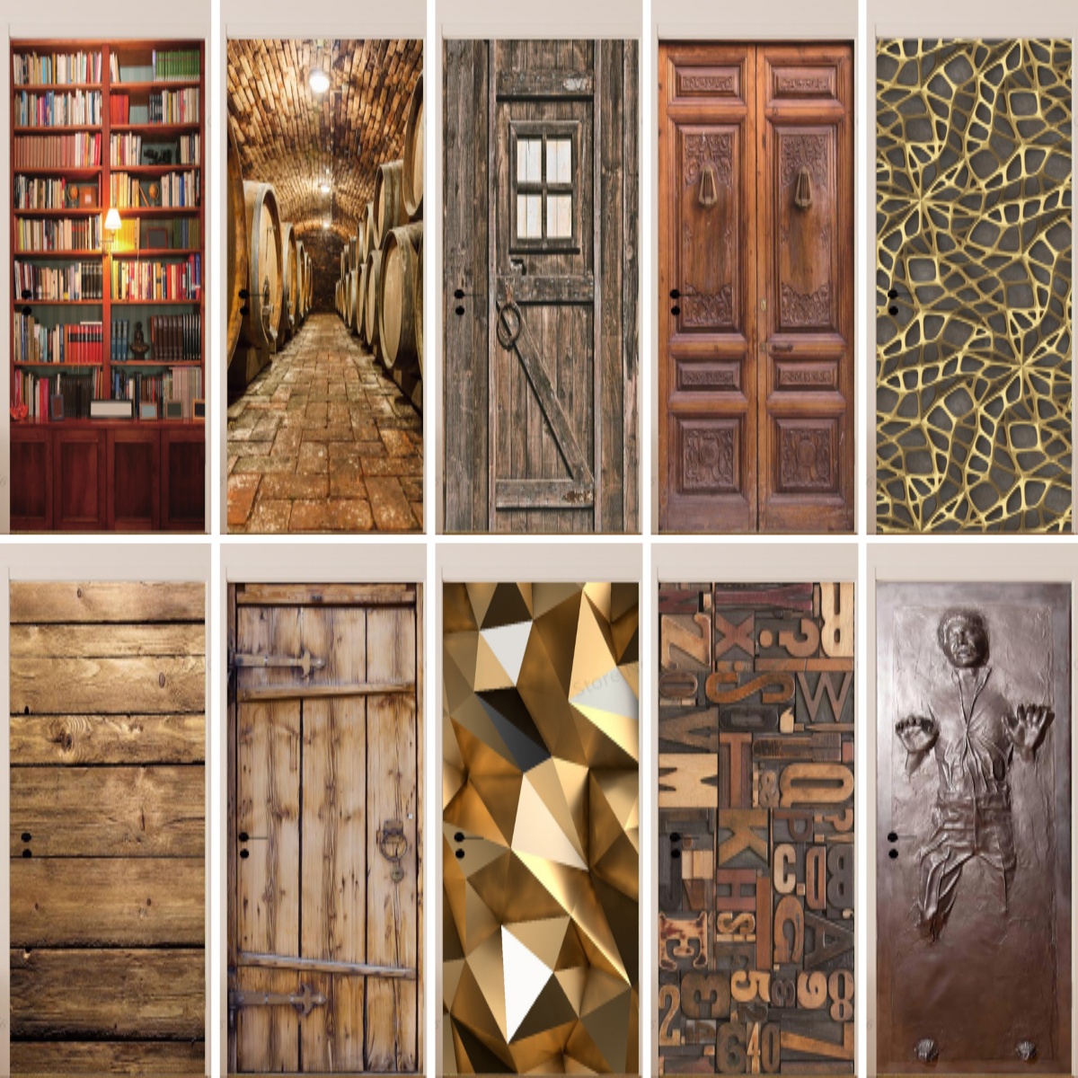 Imitation Wood Door Sticker Re - Interior Design Product บทวิจารณ์และราคา