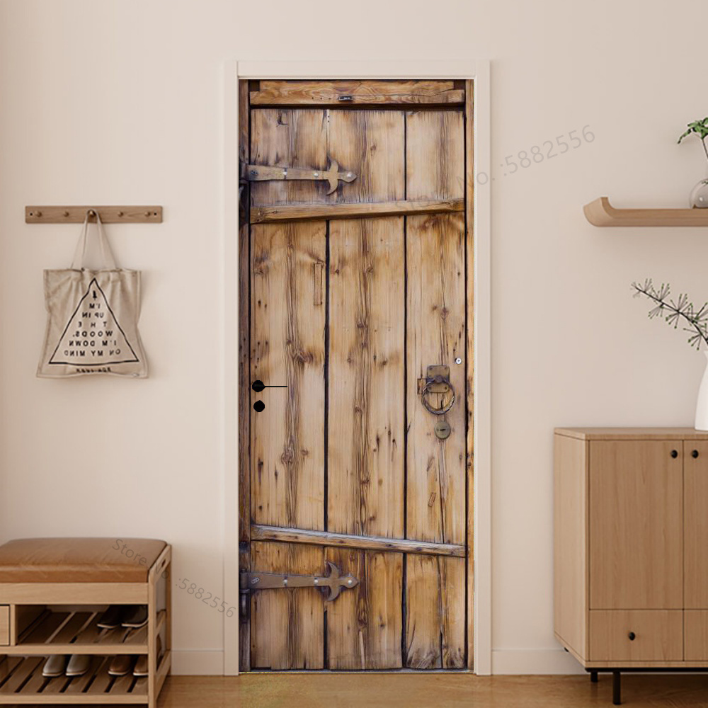 Imitation Wood Door Sticker Re - Interior Design Product บทวิจารณ์และราคา