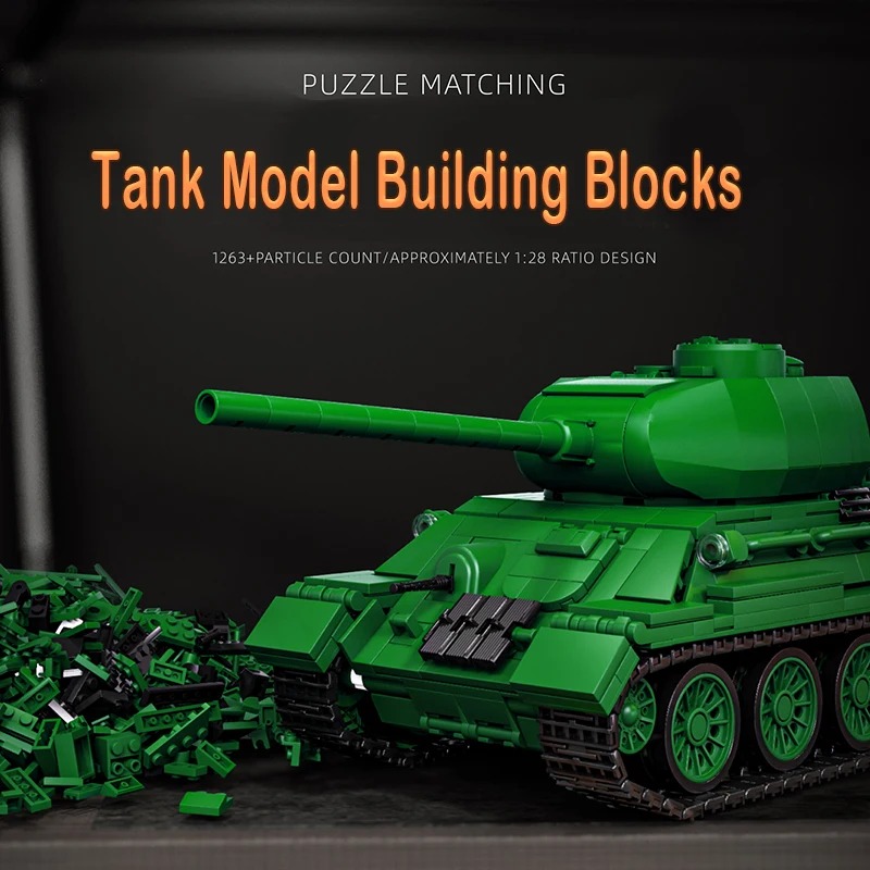 T34-85 Tank Model Kit - 1263PC - Interior Design Build บทวิจารณ์และราคา