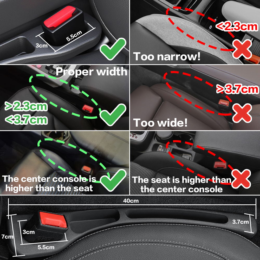 2X Car Seat Gap Filler Between - Interior Design Application บทวิจารณ์และราคา