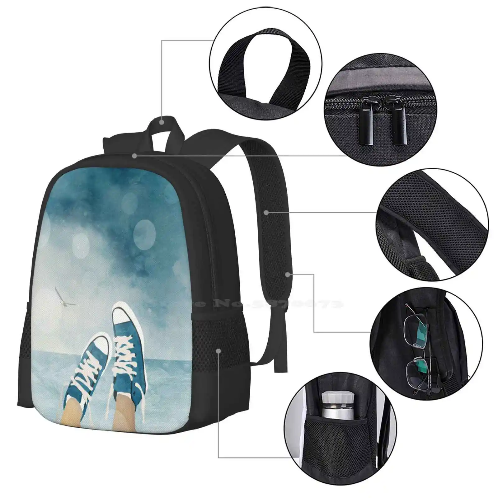 Blue Hot Sale Backpack Fashion - Interior Design Illustrated บทวิจารณ์และราคา